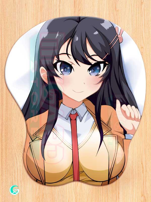 Mai Sakurajima 3D Mouse pad with Gel Wrist rest